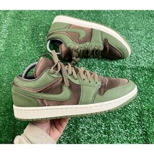Jordan Green and Brown Athletic Shoes